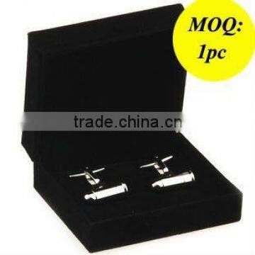 Fashion Black Velvet Cuff Link Gift Box