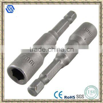 Magnetic 3/8" Hex Socket 1/4" Shank Spanner Nut Setter Driver Bit(Screwdriver)