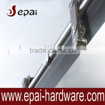 Stainless steel bathroom accessory for glass