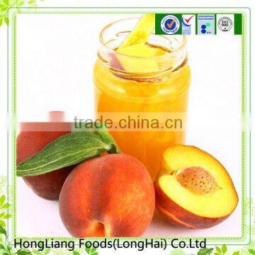 Fresh canned yellow peach in syrup