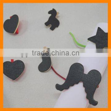 Wood Peg With Blackboard/Peg Decoration/Wing Shape Napkin Ring