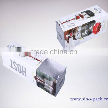 custom made gift box Red wine filter packaging slide box