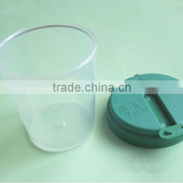 Disposable plastic injection urine cup