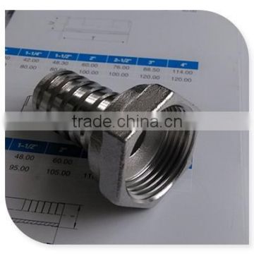 304 stainless steel BSP female hose barb fittings 1/2"