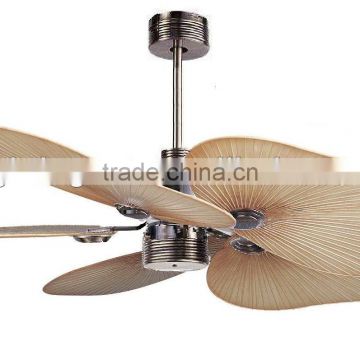 50 inch 5 palm leaf blades Ceiling Fan with Caribbean Brass