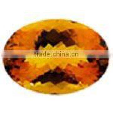 Citrine oval faceted stone