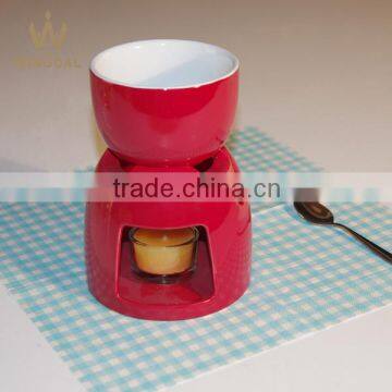 Cheese chocolate ceramic fondue set