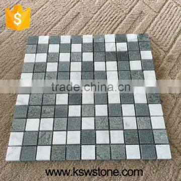 Top Quality Sky Blue Mosaic+cararra Mosaic Chip Size25*25*10mm Silver Grey