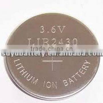 LIR2430 lithium ion rechargable batteries 3.6v li-ion rechargeable battery lir2477