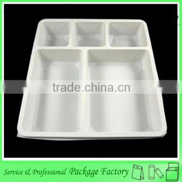 5 grid compartment plastic disposable food tray