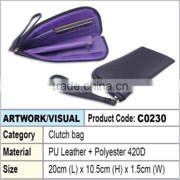 PU Ladies Clutch bag (purple)