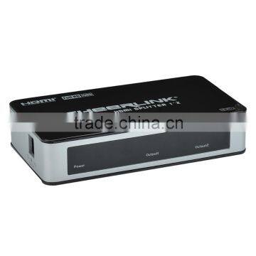 CHEERLINK Full HD/3D unique device HDMI Amplifier Splitter 1 to 2 connects to DVD, Satellite, Cable Box, PC, PS3