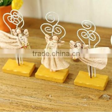 Resin angel card holder memo clip crafts furnishings desk furnishing decoration