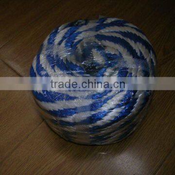 3/8" x 50', Blue & White, Derby Rope,Multi-Filament Poly,Solid Braided