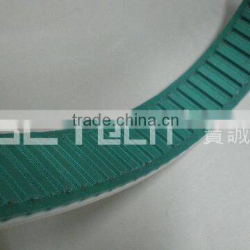 PU Timing belt with green fabric