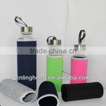 double-wall glass mini thermos bottle/ gift promotation glass bottle