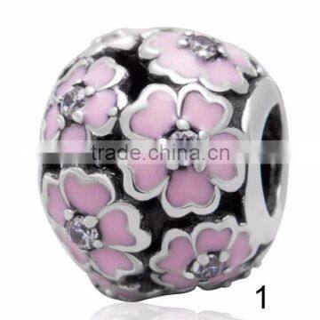 925 Sterling Silver European Bead Charm Enamel DIY Jewelry