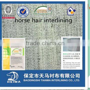 High Quality for Suit and Overcoat Real Horse Hair Canvas Interlining 9813 photo-2