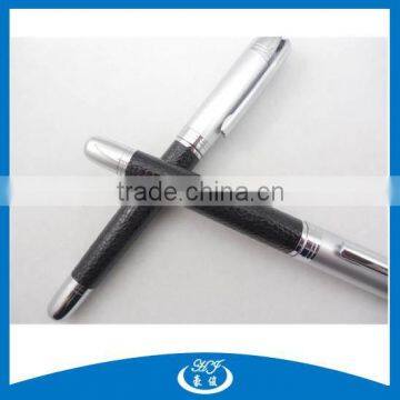 High End Design Leather Metal Ball Pens for Promotional