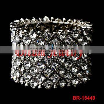 new design wide rhinestone bangle