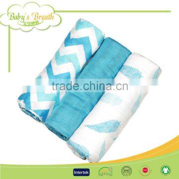 MS-42 check pattern swaddle blanket muslin fabric, cotton muslin swaddle fabric