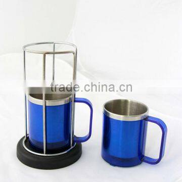 8 oz 2 pack double wall stainless steel cups for coffee