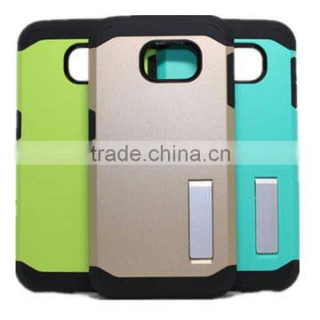 Slim Armor Case with Kickstand For Samsung S6 Edge Wholesale China Mobile Phone Case For Samsung Galaxy S6 Edge