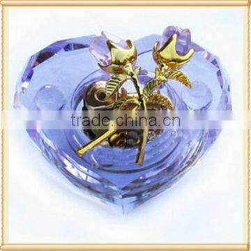 Wedding Favors Artificial K9 Crystal Hand Crank Music Box Movement
