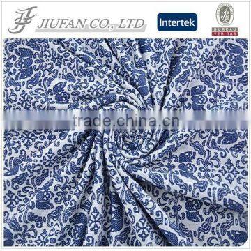 Jiufan Textile 2016 New Fashion Super Soft Rayon Polyester Spandex Denim Jacquard Knit Fabric For Ladies Dress Quality Choice photo-2