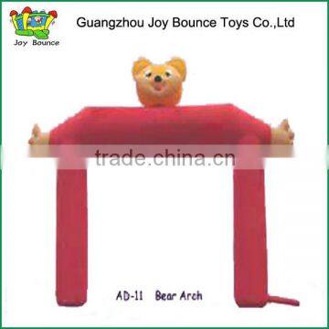 Small red bear shaped inflatable arches for party event