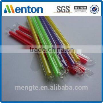 yiwu factory individually wrapped long plastic giant straw