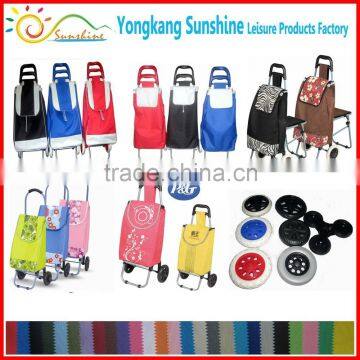 600D fabric shopping cart/shopping trolley with two wheels                        
                                                Quality Choice