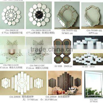 2014 new modern wall decorative mirrored glass living room furniture