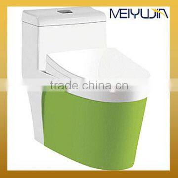 Green color siphonic Bathroom One Piece closet from chaozhou M5810