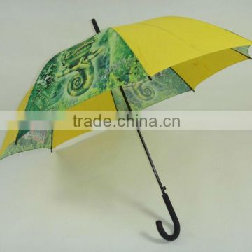 23" cute black painted shaft cheap promotional straight umbrella