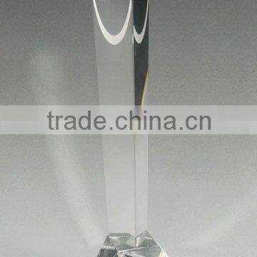 Hot sale blank butterfly crystal trophy accept Laser LOGO China factory supply