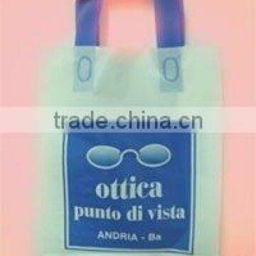 HDPE shopping bag with softloop handle