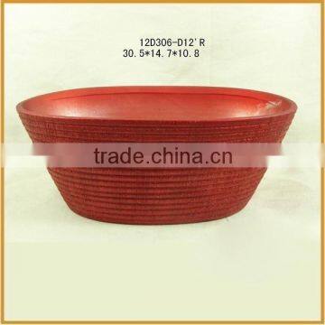 Handcraft round ceramic garden decoration bowl shaped flower pots planters