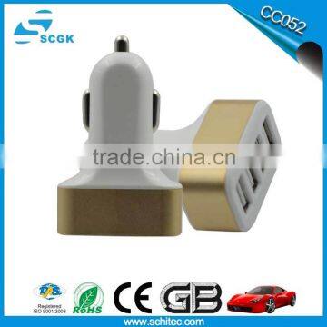 Multi Port USB Chargers 3 Port Auto car charger factory