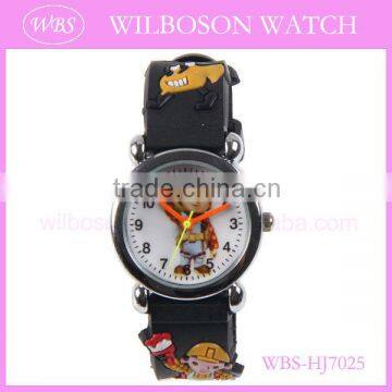 Color cartoon silicone watch for children