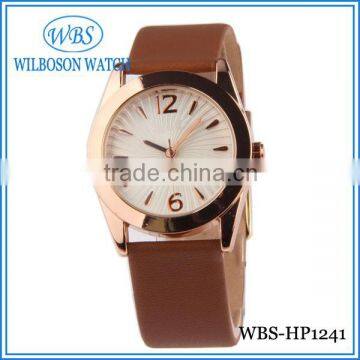 China quartz wrist rose gold watch