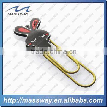 Lovely Cartoon 3D Rabbit Shape Custom Soft PVC Rubber Bookmark