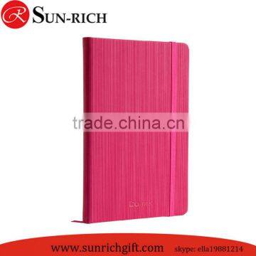 Custom A5 Promotion hardcover leather notebook in red or blue color