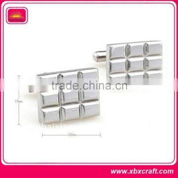 Polished and Ornament Silver Plated Cufflinks photo-3