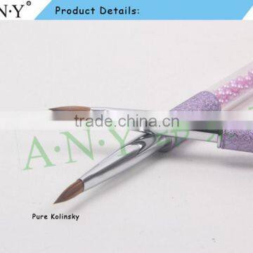 ANY 2016 New Arrival Pure Kolinsky Hair Beauty Pearl Inside Nail Acrylic Art Brush Pure Color Hot Sale