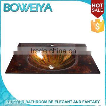 China Factory Luxury European Cheap Bathroom Vanity Tops