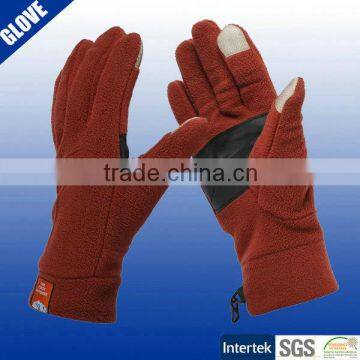 Men's polar fleece gloves for touchscreen