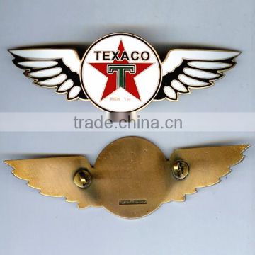 blank button badge with butterfly cap wholesale manufacturers in china/collar badge/round badge