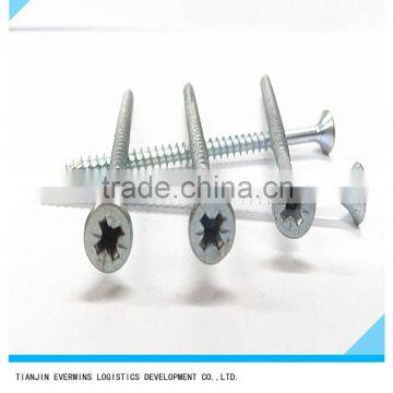 High quality All size Fine thread Pozidriv head Zinc Galvanized Chipboard Screws