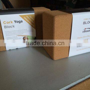 Virson Eco-friendly Natural Cork Yoga Block with wrapper
